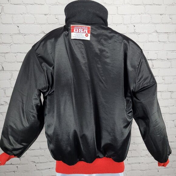 Awards USA Black Retro Letterman Varsity Band Jacket USA Made Size Medium M - Picture 4 of 11